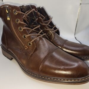 Guess Men's Chestnut Leather Boots